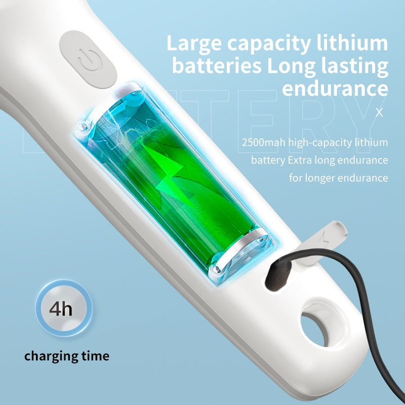 Spinwash™ Cordless Electric Spin Scrubber – 6 Heads, 2 Speeds & Battery Display for Bathroom, Sink & More